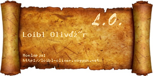 Loibl Olivér névjegykártya