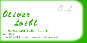 oliver loibl business card